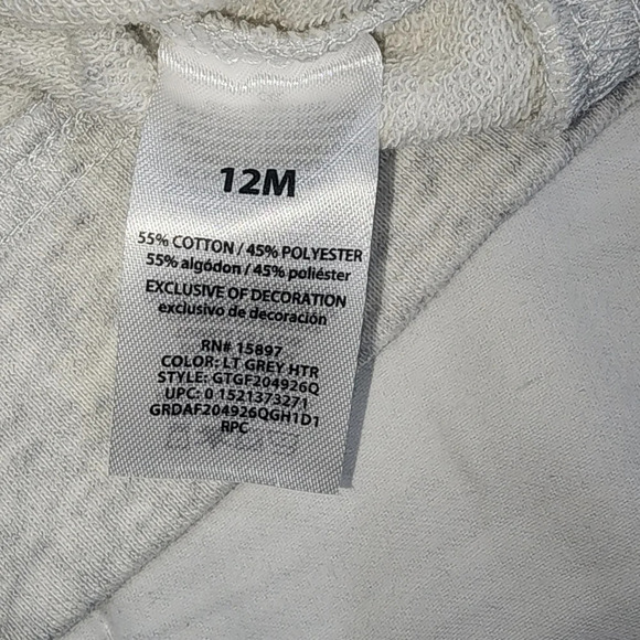 Garanimals Grey Ice Skater Sweater Grl 12m - Picture 4 of 5